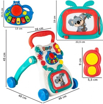 ИНТЕРАКТИВНЫЙ РАЗВИВАЮЩИЙ СТОЛ WALKER PUSHER ПАНЕЛЬ 3-в-1 ДЛЯ ДЕТЕЙ