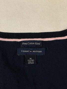 Tommy Hilfiger sweterek damski unikat logoVneck XL