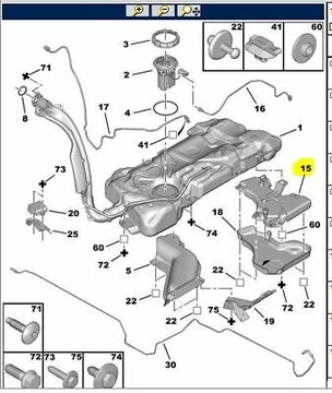 БАК ЖИДКОСТНОГО НАСОСА FAP DPF CITROEN C5 C6 НОВЫЙ