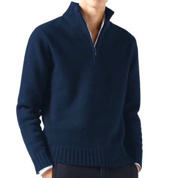 Elegancki Sweter golf męski zimowy wielokolorowy ciepły sweter ROZ M-3XL