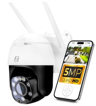 Otočná Venkovní Ip Wifi Kamera 3X Zoom 5MPx 2K