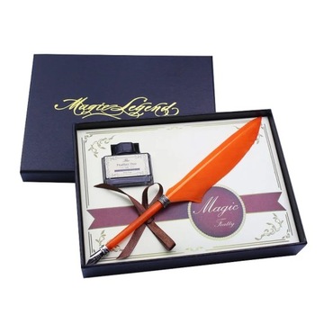 Mini Antique Europe Style Feather Pen Set Quill Calligraphy Writing Pen