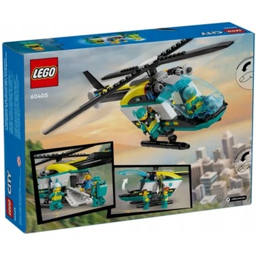 ZABAWKA KLOCKI LEGO CITY HELIKOPTER RATUNKOWY DLA 6, 7, 8 LATKA+