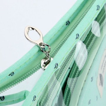 Мятная прозрачная косметичка 3 в 1, набор