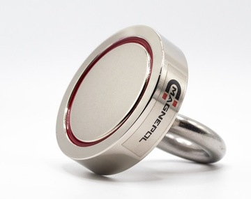 SSMD 48 MAGNES NEODYMOWY 100kg uchwyt magnetyczny z uchem do liny MOCNY