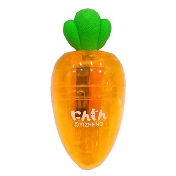 ТОЧИЛКА + ЛАСТИК с контейнером МОРКОВКА Точилки для моркови в школу