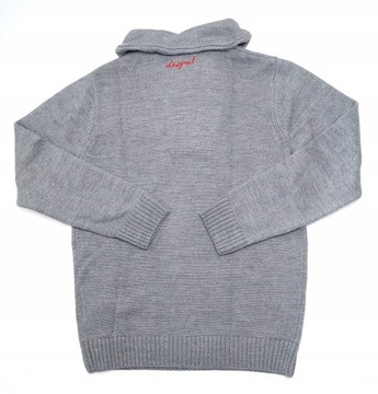 DESIGUAL ciepły sweter męski NAPISY kołnierz L/XL