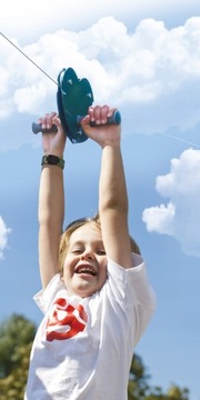 Zjazd Linowy TYROLKA Zjeżdżalnia Kolejka Linowa Huśtawka Siedzisko 25m 4140