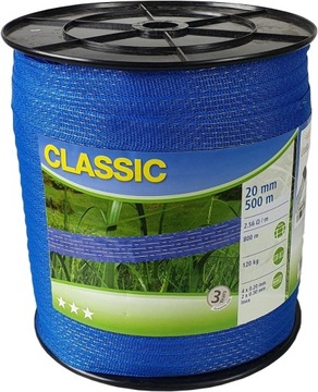 Pastuch Taśma ogrodzeniowa Kerbl Classic500m x 20mm niebieska