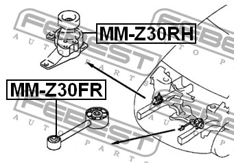 MITSUBISHI COLT ULOŽENÍ MOTORU PRAVÁ HYDRAULIC