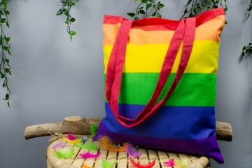 Bavlnená taška cez rameno Dúha LGBT tolerancia