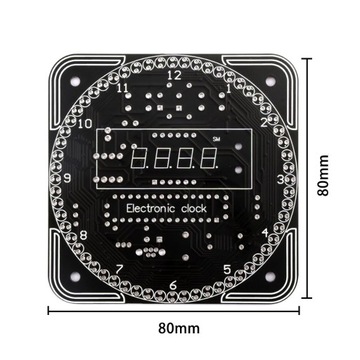 Электронные вращающиеся часы, 60 светодиодов, в корпусе DIY KIT.