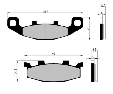 ПЕРЕДНИЕ ТОРМОЗНЫЕ КОЛОДКИ KAWASAKI KLE 500 91-07