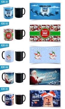 Волшебная кружка САНТА КЛАУС + НАЗВАНИЕ РАЗЛИЧНЫХ ДИЗАЙНОВ