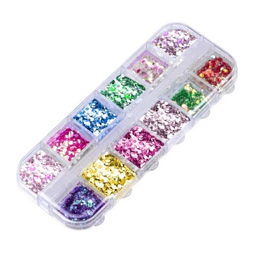 Ozdoba Cekiny Confetti Płatki Pyłek Box Hybrydy