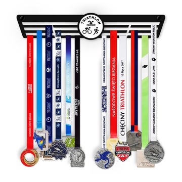 WIESZAK na MEDALE, TRIATHLON, Medalówka, Metalowy, Pojemny, Duży XL, HIT