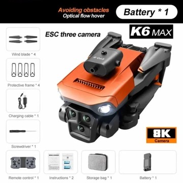 Dla Xiaomi K6 Max Drone 8K GPS profesjonalny HD trzy kamery szerokokątny