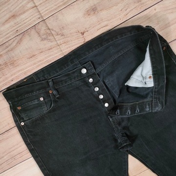 LEVI'S 501 Spodnie Jeans Czarne Męskie r. 40/32