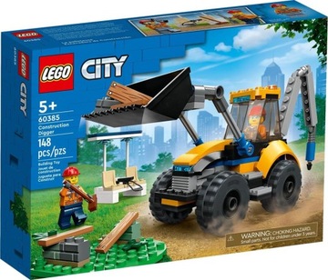 KLOCKI LEGO CITY 60385 KOPARKA LADOWARKA FIGURKI NOWE ZESTAW DLA DZIECI
