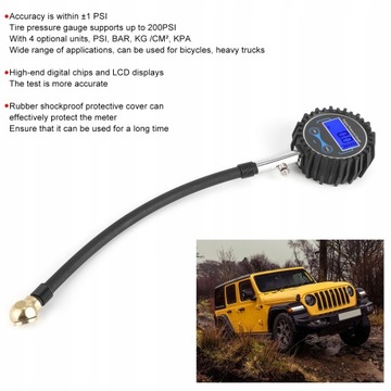 Цифровой манометр в шинах с ЖК-дисплеем 200PSI