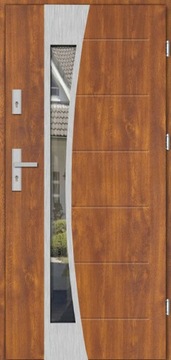 POLSKIE DRZWI ZEWNETRZNE LUKAR INOX 14-T 72MM 100CM 100TKI UD 1,3
