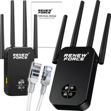 Zesilovač signálu Wi-Fi repeater 1200Mbps 5GHz 2.4GHz 4 antény Výkonný