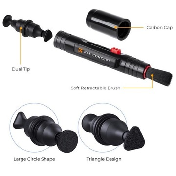 Фотонабор K&F для чистки объективов, оптики и фильтров (4в1).