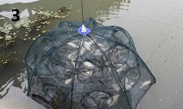 FL Рыболовная подсак Складная сетка для рыбы Живец 90 x 90 см