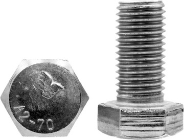 M8x20 Śruba sześciokątna A2 INOX DIN 933 5szt nierdzewna