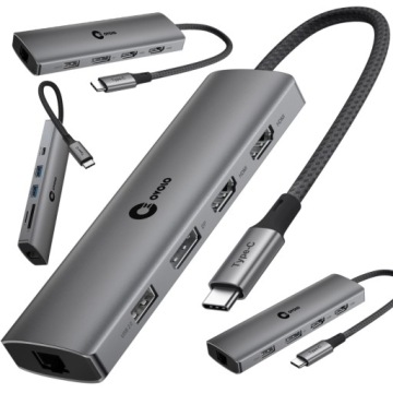 Usb-c Hub 2xHDMI 4K DisplayPort Lan Ethernet pro notebook Acer Dual Monitor
