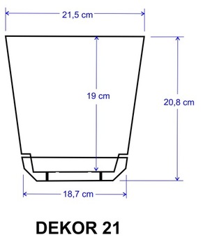Doniczka DEKOR śr. 21 cm kolor miedź