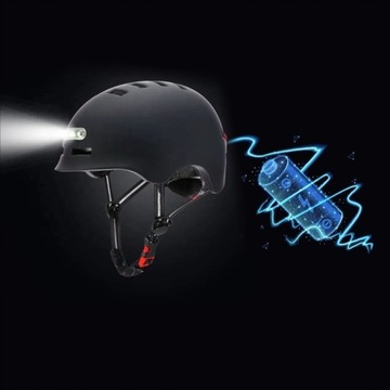 Городской защитный шлем для велосипедов, скутеров, роликовых коньков со светодиодной подсветкой