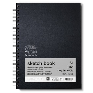 SZKICOWNIK NA SPIRALI A4 110G 80a Winsor&Newton
