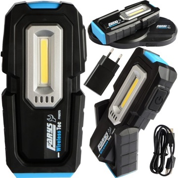 LATARKA WARSZTATOWA COB LED STACJA ŁADUJĄCA Farys