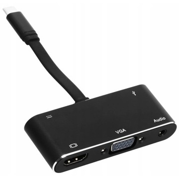 ADAPTER USB C HDMI VGA USB 3.0+PD HUB 5w1 MacBook