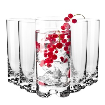 Wysokie szklanki KROSNO Mixology 6x350ml fala