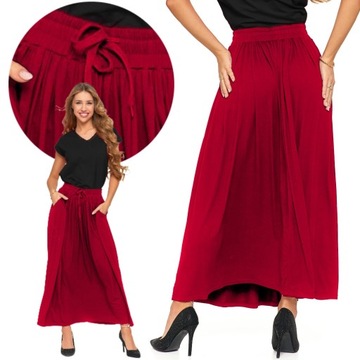 Spódnica Damska MAXI Wiskozowa Elegancka Na Gumce Wiosna Lato MORAJ XXL