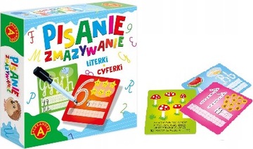 PISANIE ZMAZYWANIE LITERKI CYFERKI NAUKA PISANIA