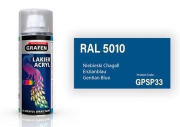 AKRYLOWY LAKIER W SPRAYU NIEBIESKI CHAGAL RAL 5010