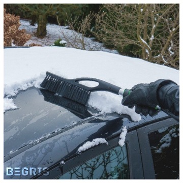 СКРЕБОК ДЛЯ ОКОН С ЩЕТКОЙ 2 В 1 ШИРОКИЙ ДЛИННЫЙ ДЛЯ УДАЛЕНИЯ СНЕГА СКРЕБОК