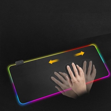 БОЛЬШОЙ КОВРИК ДЛЯ ИГРОВОЙ МЫШИ RGB XXL НАСТОЛЬНЫЙ КОВрик СО СВЕТОДИОДНОЙ ПОДСВЕТКОЙ RGB XXL