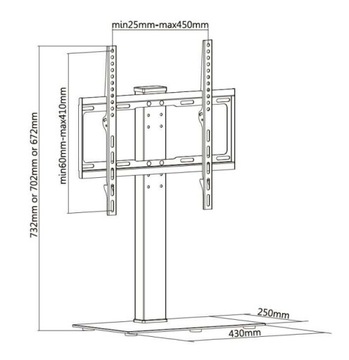 МИНИ-СТОЙКА ДЛЯ ТВ 32–55 дюймов