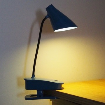 Светодиодная USB-лампа с зажимом, маленький зеленый теплый свет