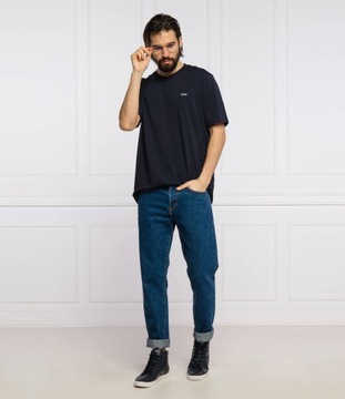 HUGO t-shirt Dero | Regular Fit granatowy