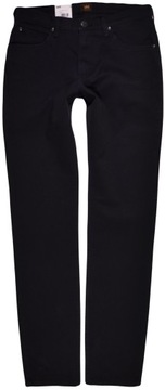 LEE spodnie SLIM navy blue JEANS tapered RIDER _ W32 L32