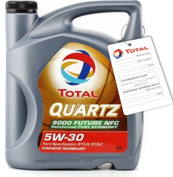 TOTAL QUARTZ 9000 FUTURE NFC 5W30 4L ACEA A5/B5 4L