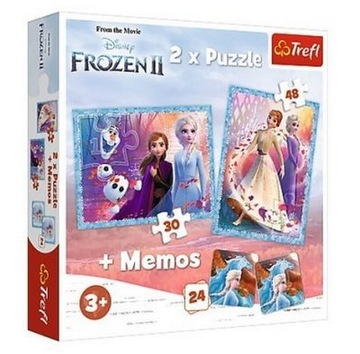 PUZZLE 2w1 FROZEN KRAINA LODU + MEMORY memo