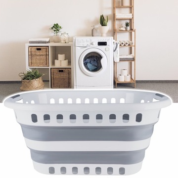 БОЛЬШАЯ КОРЗИНА ДЛЯ БЕЛЬЯ, СКЛАДНАЯ СИЛИКОНОВАЯ ЧАША