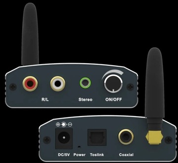 Преобразователь Toslink/коаксиального/Bluetooth в аналоговый аудиосигнал 2x RCA 3,5 мм