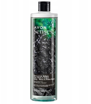AVON męski żel pod prysznic 3w1Natures Edge Bergamotka i Węgiel Drzewny
